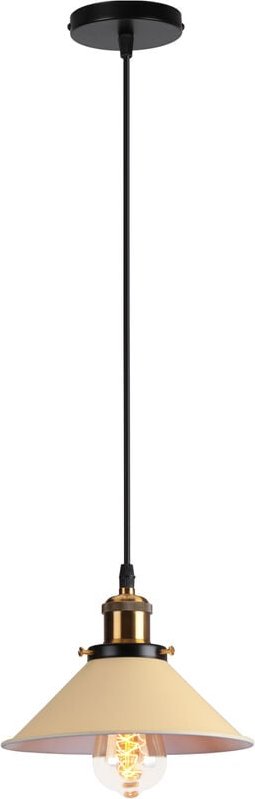 Pendelleuchte Vintage Kronleuchter mit Ø22cm Metall Lampenschirm Hängelampe Edison Art Lampe für Esszimmer Wohnzimmer Re...