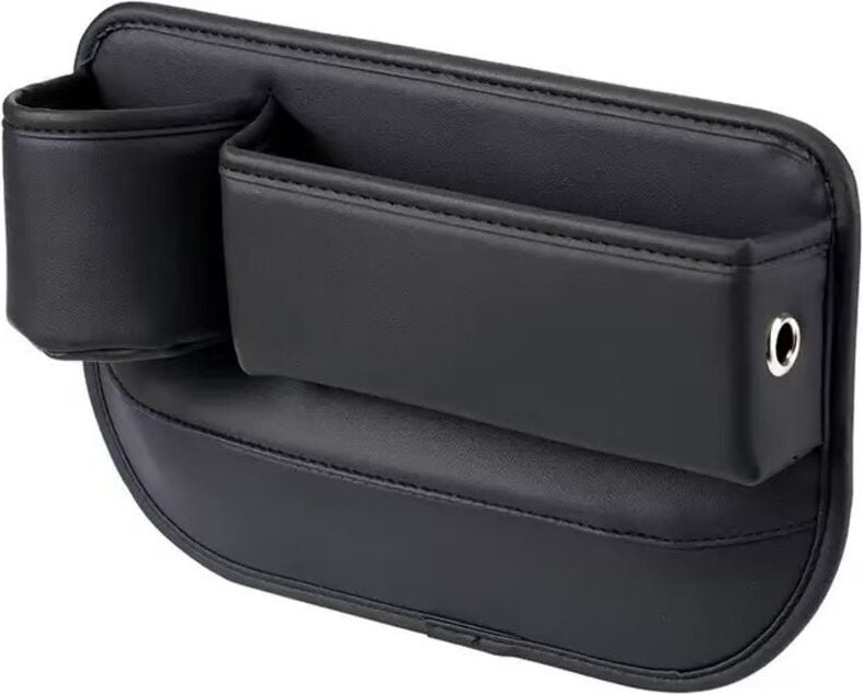Auto Sitz Aufbewahrungsbox Auto Seiten Taschen Organizer PU Seitentaschen Organizer Vorne mit Getränkehalter und USB-Lad...
