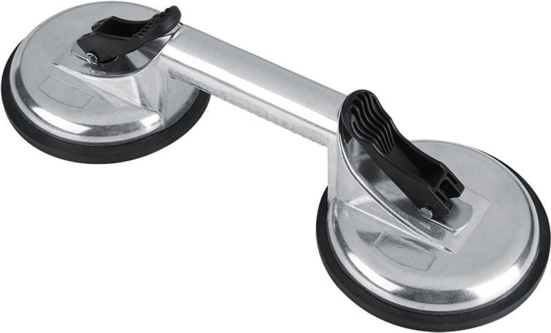 Doppelter Aluminium-Saugnapf, doppelter Handhabungs-Saugnapf. Maximale Tragfähigkeit von 105 kg flach und 85 kg vertikal...