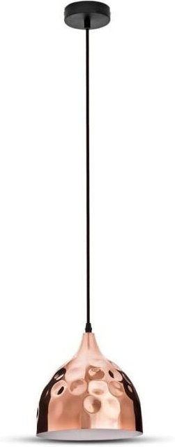 Retro Hänge Lampe Pendel Wohnraum Decken Fluter Hammerschlag Optik Strahler rose-gold V-tac 3715