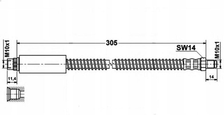 PEUGEOT 206 flexibler Gummibremsschlauchsatz