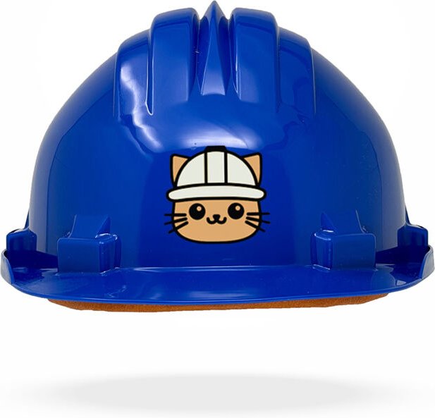 TAMS® Kinderhelm - Drehverschluss Blau Katze