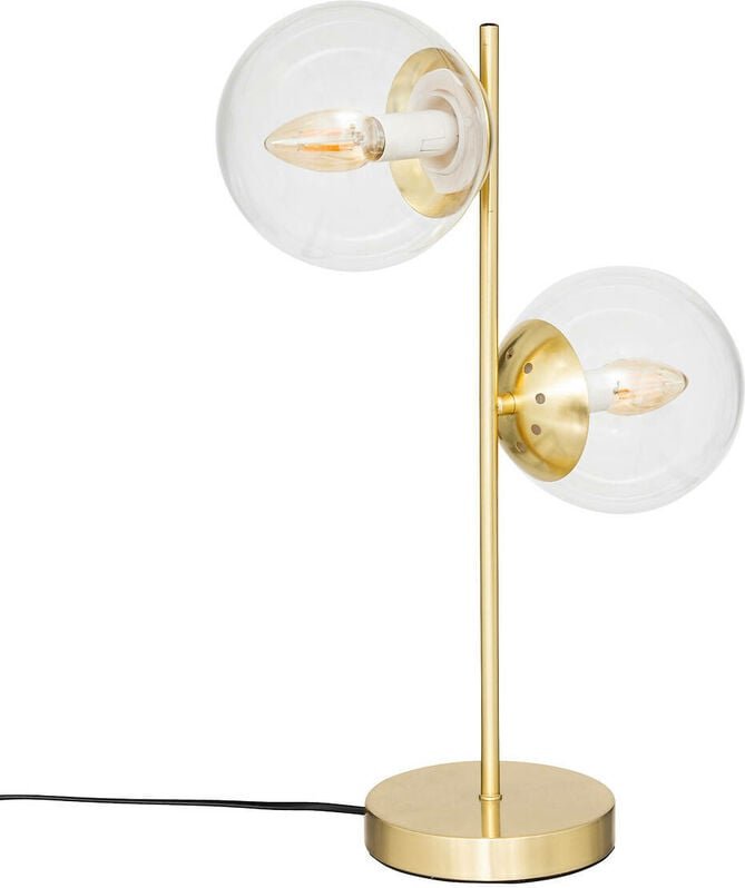 Goldene Tischlampe Kugeln col, h. 48 cm