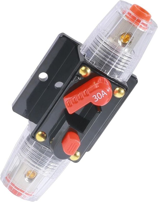 Kfz-Leistungsschalter, 12-V-Leistungsschalter, Kfz-Sicherungshalter, mit manuell zurücksetzbarem Sicherungsschalter, gee...