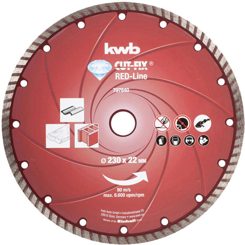 KWB CUT-FIX® Red-Line DIAMANT Trennscheiben, ø 230 mm - 797840