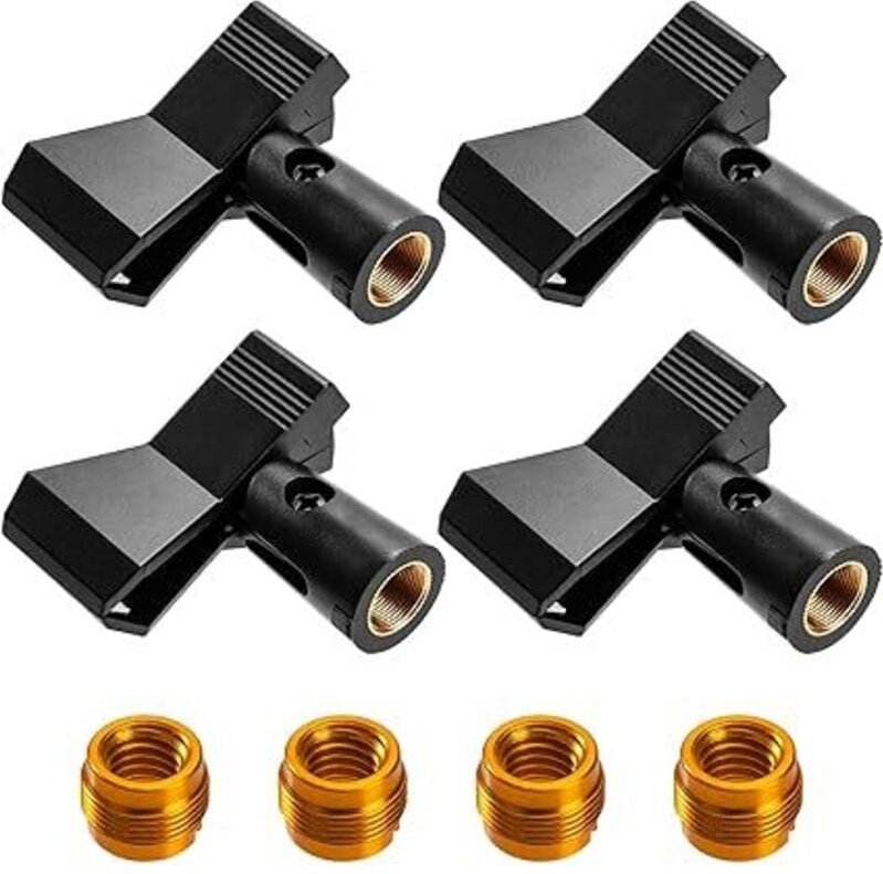Mikrofon-Clip, universeller Mikrofonhalter, verstellbare Clip-Halterungen für kabelloses Mikrofon, 5/8-Zoll-Stecker auf ...