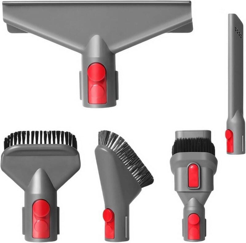 5-teiliges Staubsaugerzubehör für Dyson, Ersatzteile für Dyson, inkl. 3 Bürsten und 2 Düsen für vielfältige Reinigungsau...