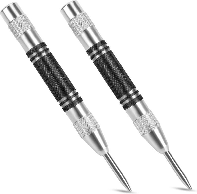 Shining House - Set mit 2 automatischen Körner, federbelastete Körner, für Metall, Holz, Wand, Fenster, Glas