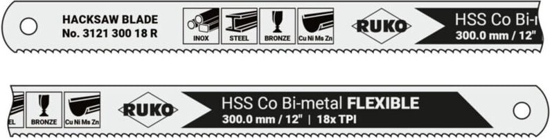 10x Handsägeblatt HSS-Co Bihart - 312130024R - Ruko