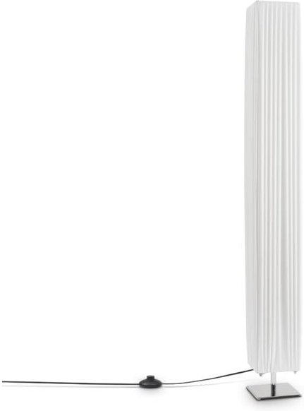 Stehleuchte Tischleuchte Wohnzimmer Nachttischlampe Lampenschirm Holz Modern Chrome, Stehleuchte - Chrome - Paco Home