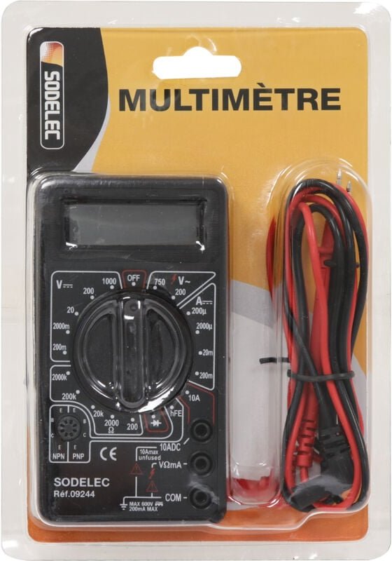 Digitales Multimeter schwarz STILKER - 09244