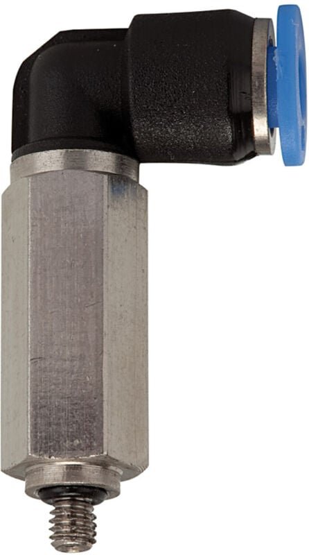 L-Steckverschraubung »Blaue Serie« mini, lang, drehbar, M6, PLL-64 - Riegler