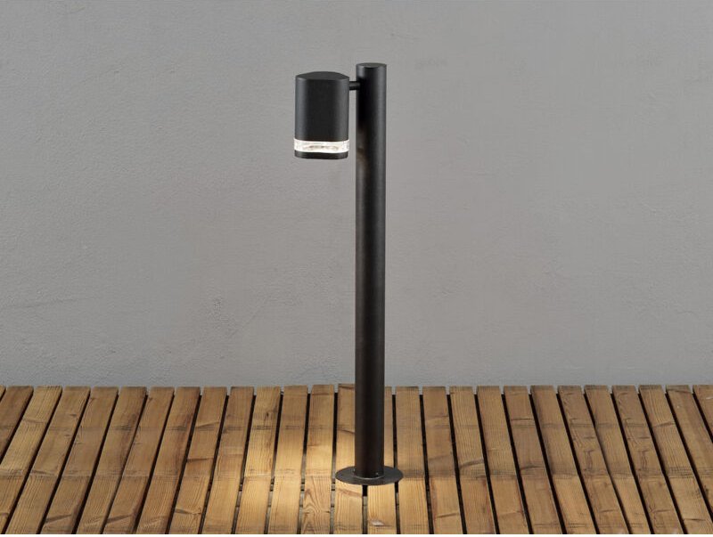 Konstsmide - Design Wegeleuchte modena aus Aluminium, Downlight Höhe 70cm, Schwarz