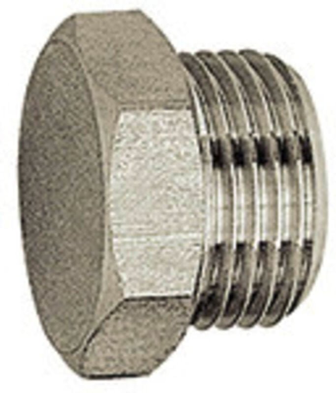 Verschlussschraube »value line«, M5, sw 8, Messing vernickelt - Riegler