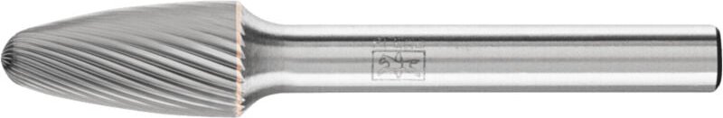 Hartmetall Frässtift Rundbogen rbf ø 10x20mm Schaft-Ø 6 mm Z5 universal fein - Pferd