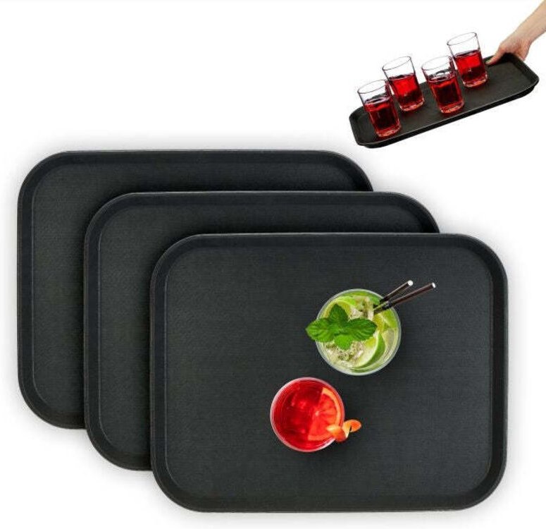 3er-Set Serviertabletts 46 x 35 cm