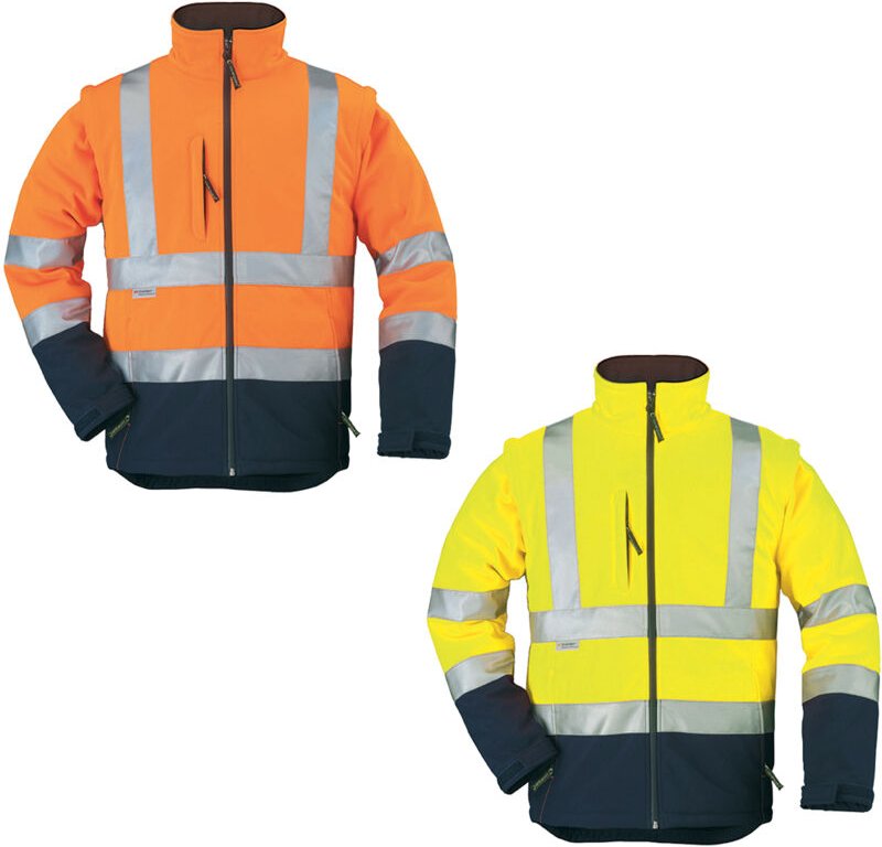 Coverguard - Softshelljacke Größe xl gelb/marine abnehmbare Ärmel