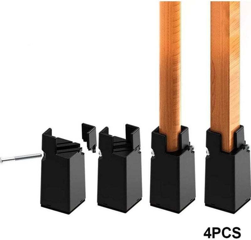Ulisem Möbelerhöhungen, 4er-Pack, robuste Stuhlerhöhungen, hält bis zu 2300 kg, einfach zu installieren, für Bett, Tisch...
