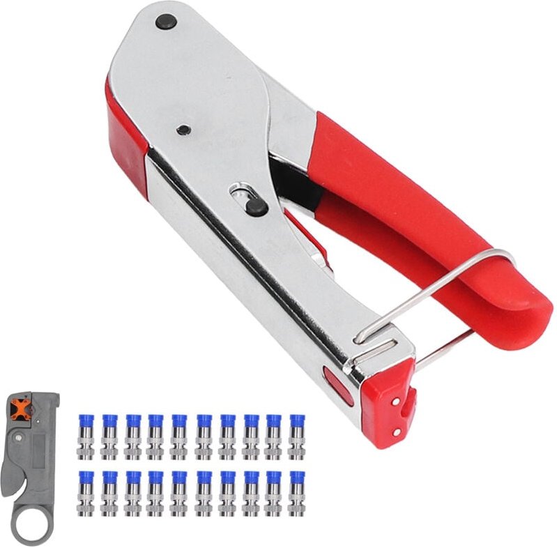 Gotrays - Koaxialkabel-Crimper-Abisolierzange Crimpzange Abisolierwerkzeug-Set Kit 1KT-52L20