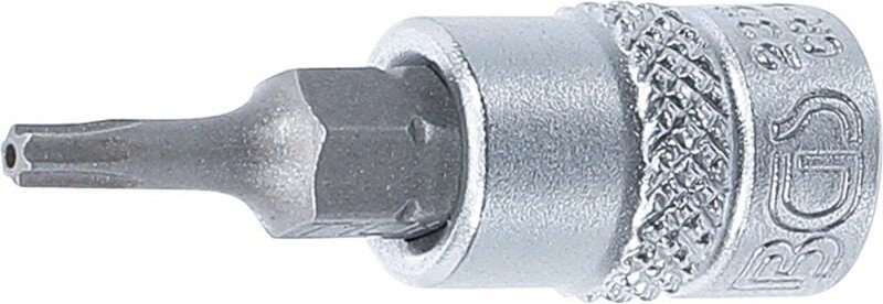 Bgs Technic - Bit-Einsatz Antrieb Innenvierkant 6,3 mm (1/4') T-Profil (für Torx) mit Bohrung T10
