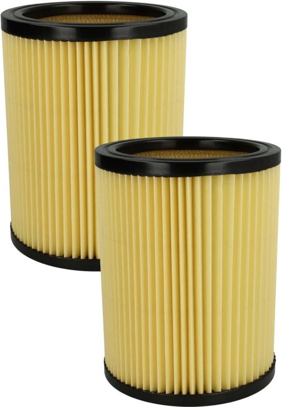 2x Faltenfilter kompatibel mit Hikoki / Hitachi wde 3600, 1200, 1200M Staubsauger - Filter, Patronenfilter, schwarz gelb...