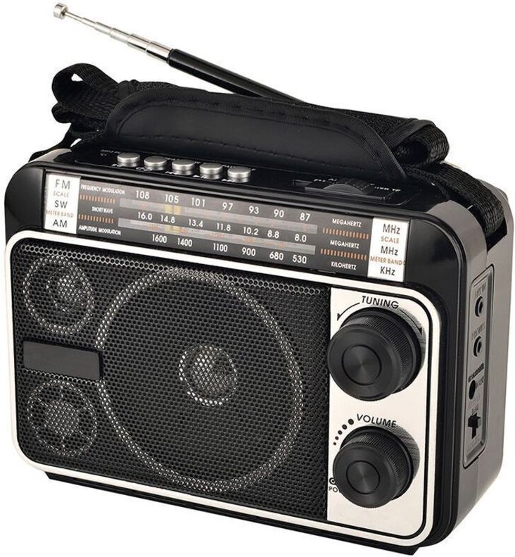 AM/FM/SW1/SW2 Transistorradio AC- oder batteriebetriebenes Radio mit bestem Empfang Großer Lautsprecher