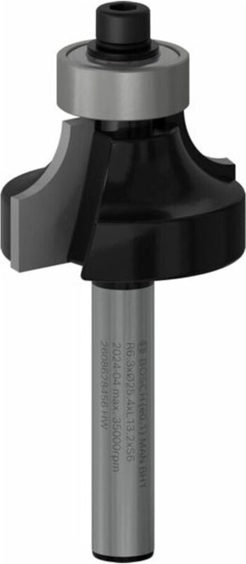 Abrundfräser 6 mm, R1 6,3 mm, d 25,4, l 13,1 mm, g 54 mm - Bosch