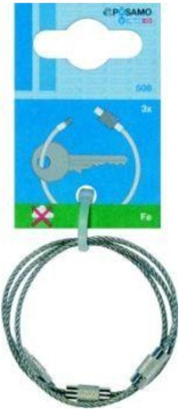 Pösamo Drahtseilschlüsselr. (sb) Draht-Ø 1,5mm a 3 Stk.
