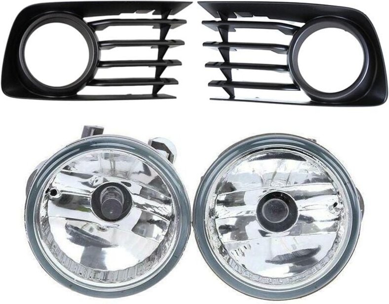 Tlily - Nebelscheinwerfer für die Frontstoßstange + Abdeckungssatz für Prius 2004–2009 mit Glühbirne 81221-52070 81211-5...