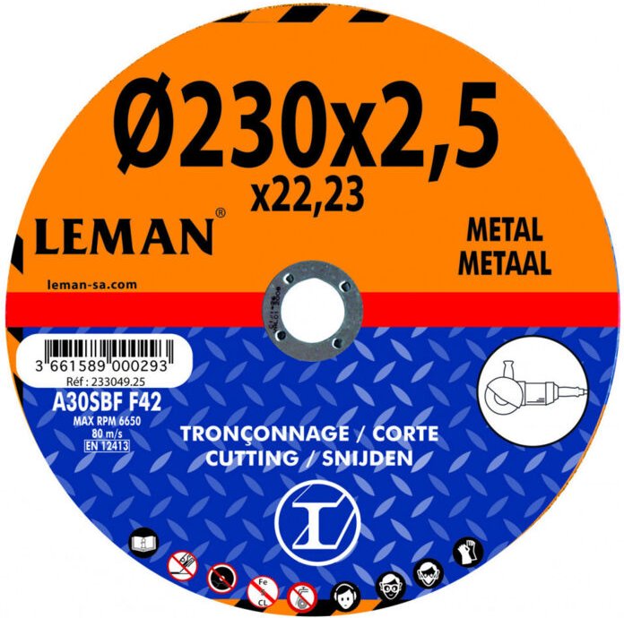 Metall-Schleifscheibe 115x6x22,23 -- Standardserie