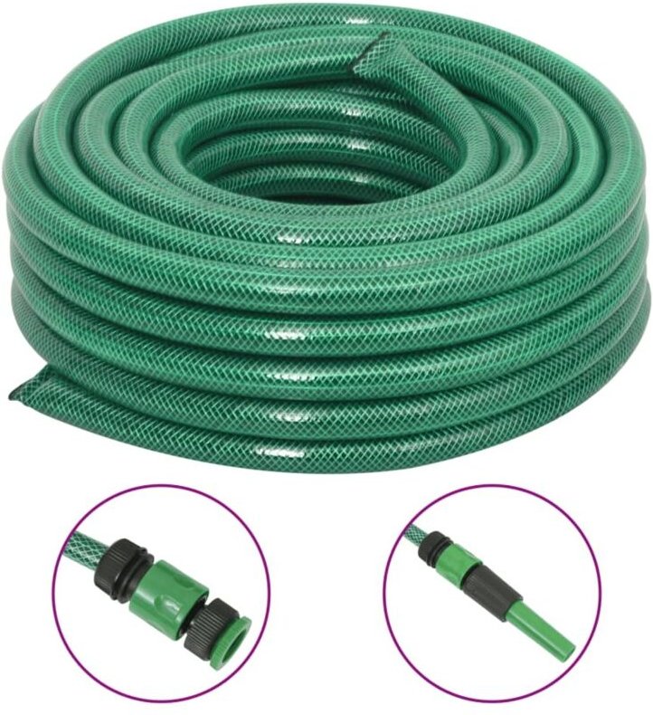 Gartenschlauch mit Kupplung-Set Grün 0,75' 10 m pvc Vidaxl