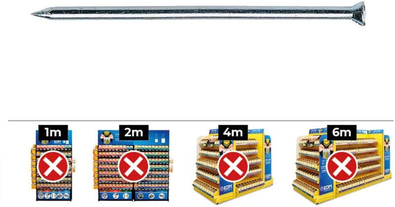 Thumbnail - Cp Nagelspitzen, 100Un, 3,4X50, verzinkt Celo cpq