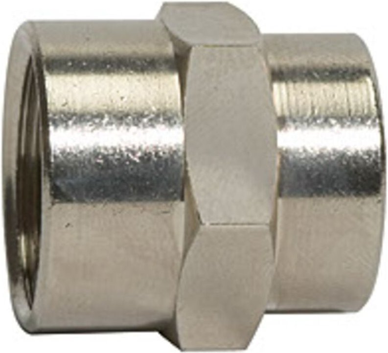 Muffe »value line«, g 3/4, sw 32, Messing vernickelt - Riegler