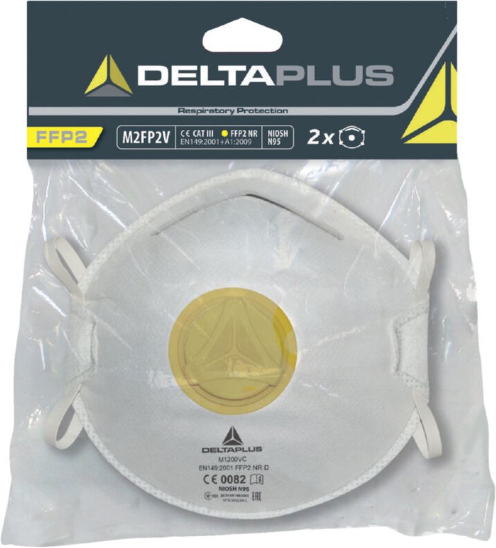 Set 2 FFP2-Masken mit Ventil – Delta Plus