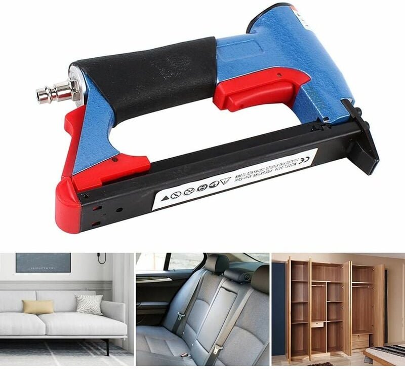 Mumu - Professioneller Luftnagler mit Koffer, Arbeitsdruck 4–8 bar, geeignete Nagellänge: 4–16 mm, Kapazität: 125 Stück....