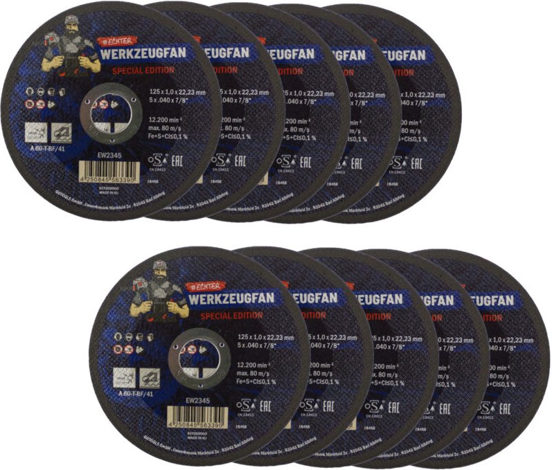 Thumbnail - Metabo - Echter Werkzeugfan Trennscheibe Special Edition 125 x 1,0 mm Inox, 10 Stück