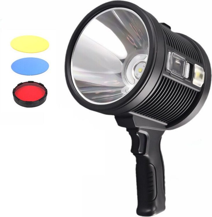 Wiederaufladbarer Strahler, 2200 Lumen helle LED-Taschenlampe, langlebige Taschenlampe, Außenstrahler mit Solarmodulen f...