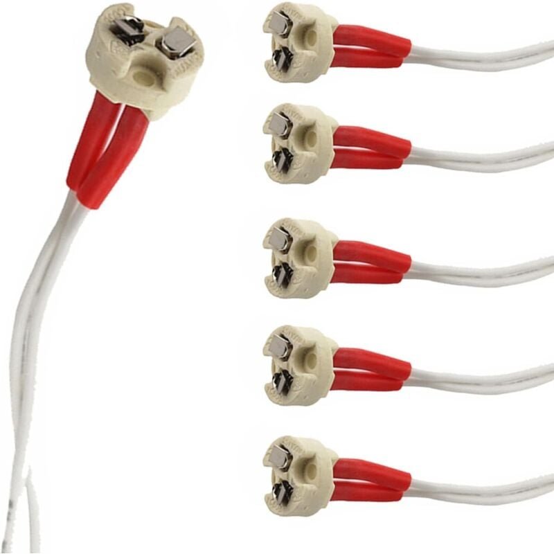 Mr16 Packung mit 6 MR16-Lampenfassungen, Anschlussadapter 15 cm, MR16 GU5.3-Keramik-Innensockel für CFL-Halogenlampen - ...