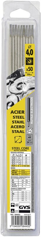 GYS - Ruti-Stahl Schweißelektroden 50 St. (ø x l) 4 mm x 300 mm 150 - 160 a