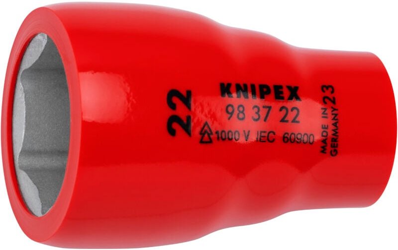 Knipex - Steckschlüsseleinsatz für Sechskantschrauben 3/8' 98 37 22 mm