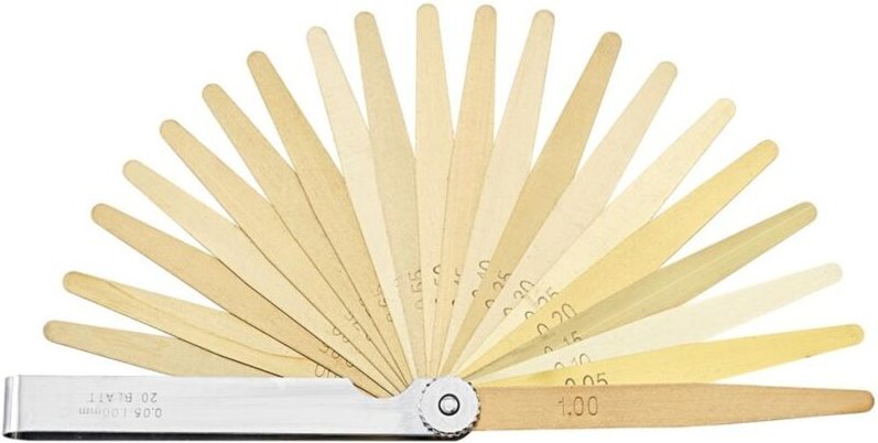 Präzisions-Fühlerlehre aus Messing, 20 Blatt 0,05-1,0 mm - Forum