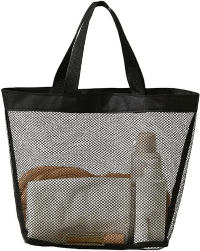 Atmungsaktiver Duschbeutel aus Netzgewebe, schnelltrocknender Duschkorb, tragbarer Aufbewahrungsbeutel aus Netzgewebe, g...