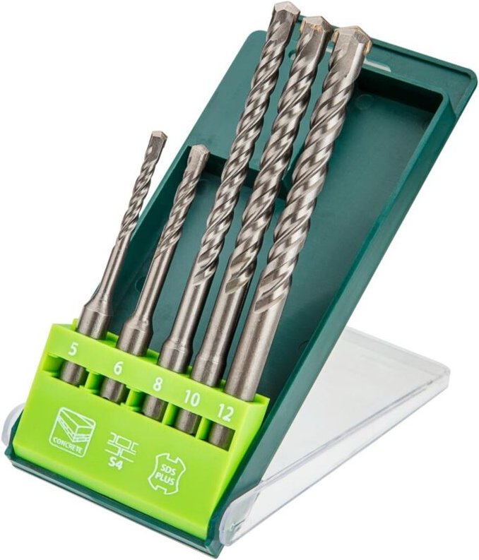 Verto - 5er-Set SDS-Bohrer für Beton und Keramik (5-12 mm)