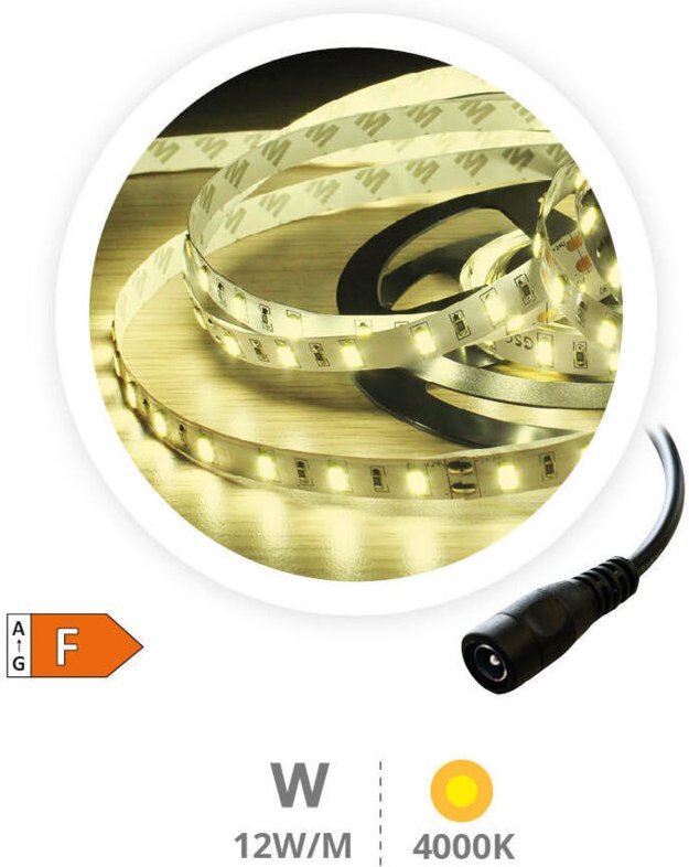 Rolle 5M LED-Streifen 12W/M 4000-4500K IP44 24V