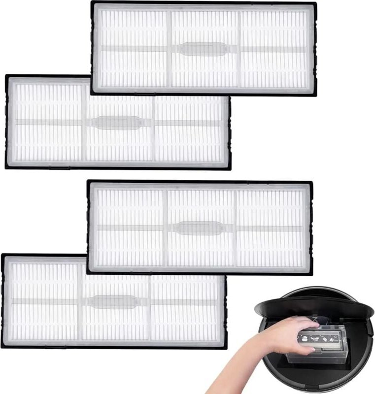 Kit de 4 filtres pour aspirateurs robots Roborock S8/S8+/S8 Pro Ultra/S7/S7 Maxv/S7 Maxv Ultra/S7 Max Ultra/S7 Pro Ultra...