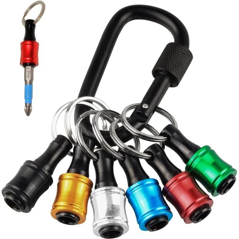 6-teiliger Sechskantschraubendreher-Bithalter, 1/4"-Handbohrer-Bit-Adapter, tragbare Verlängerungsstange mit Schlüsselan...
