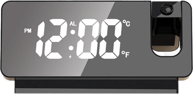 Sveglia digitale a proiezione LED, orologio da tavolo/comodino con timer di spegnimento, plafoniera grande con visualizz...