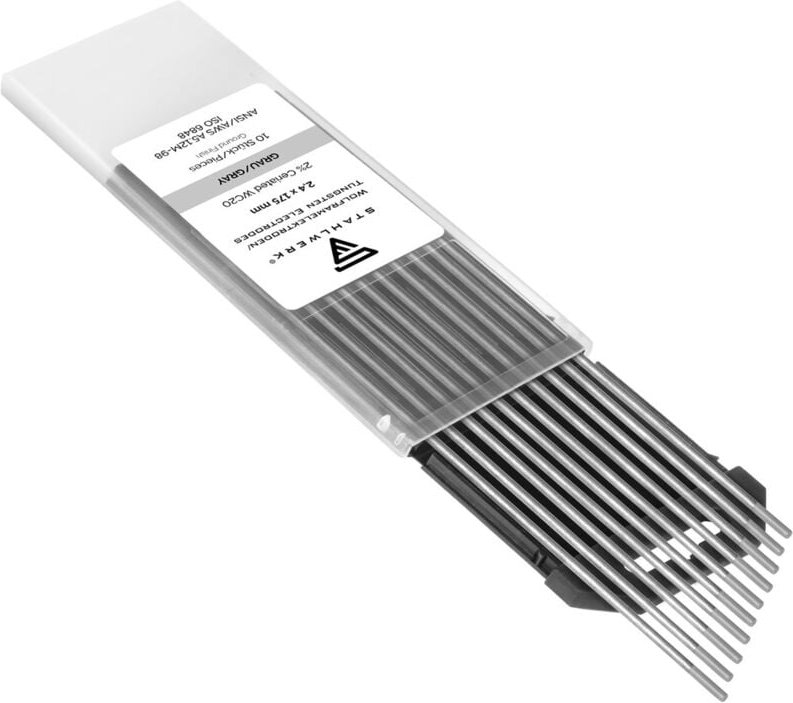 Stahlwerk - Wolframelektroden / Schweißelektroden WC20 grau 2,4 x 175 mm 10er Set
