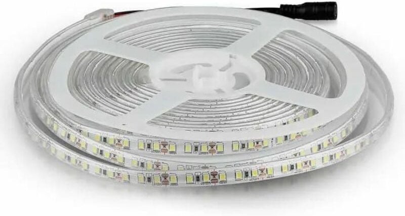 LED-Streifen smd 8W/m 5m 120 LED/m 12V Naturweiß IP65 9,2mm - V-tac