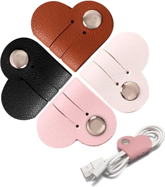 Csparkv - 4 Stück Wiederverwendbare Kabelbinder Kabelmanager, Kabelbinder